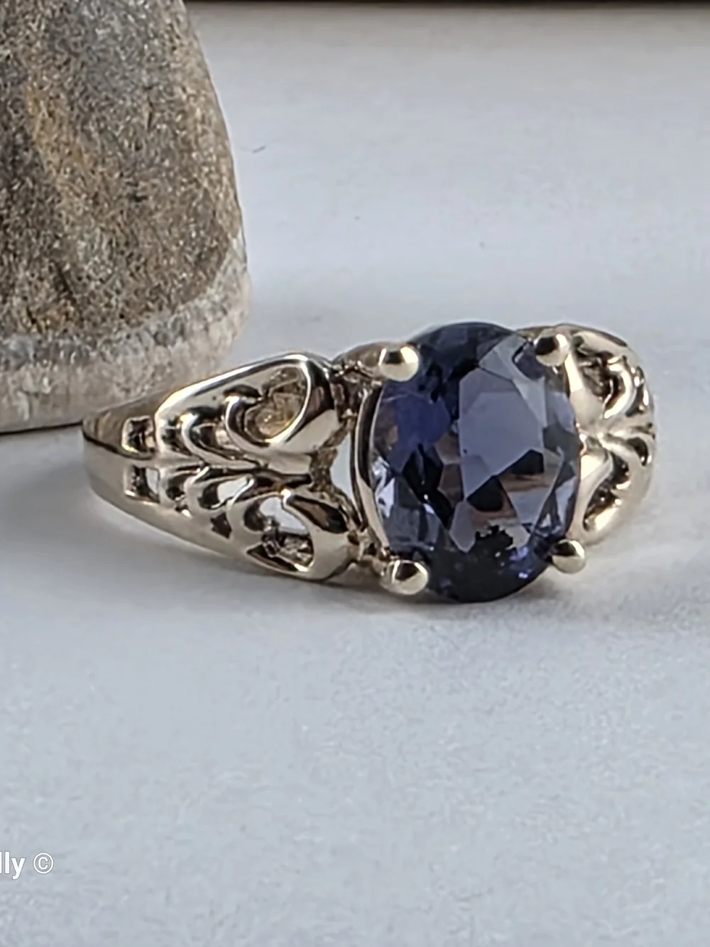 10K Yellow Gold Tanzanite Gemstone Cocktail Ring Size 6 - Solid Gold! 👌🎁